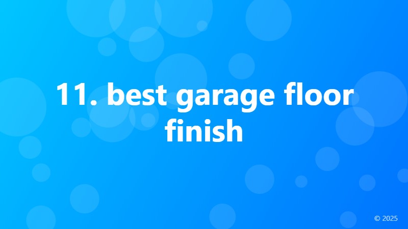 11. best garage floor finish