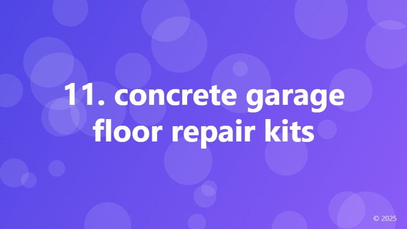 11. concrete garage floor repair kits
