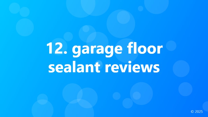 12. garage floor sealant reviews