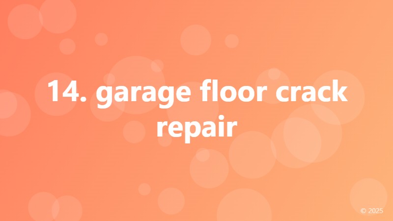 14. garage floor crack repair