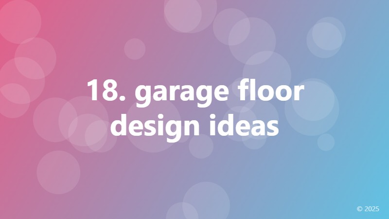 18. garage floor design ideas