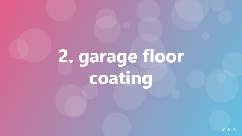 2. garage floor coating
