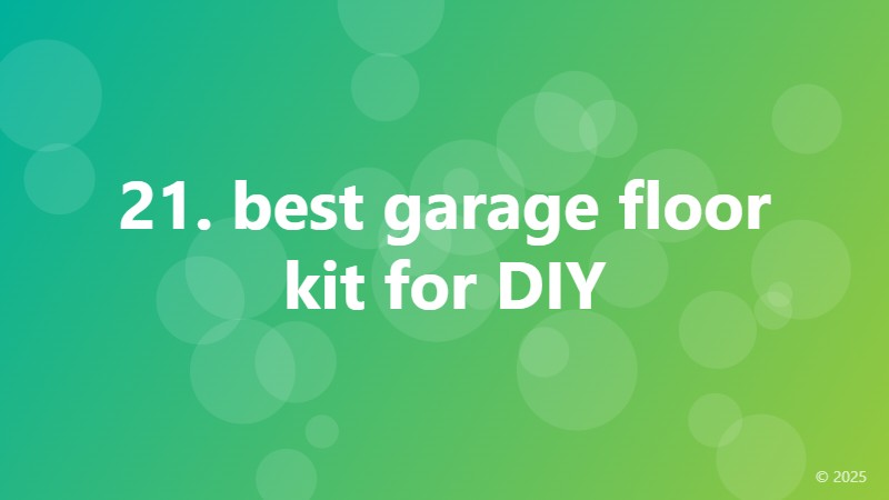 21. best garage floor kit for DIY
