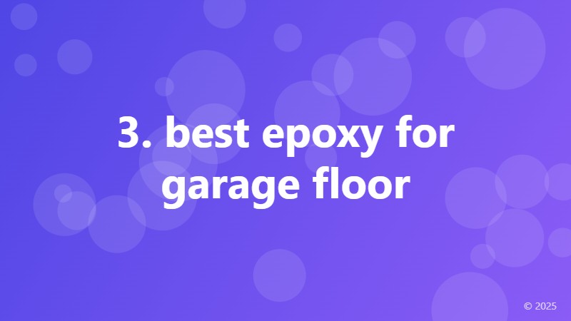 3. best epoxy for garage floor
