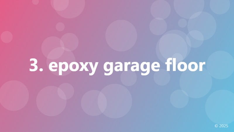 3. epoxy garage floor
