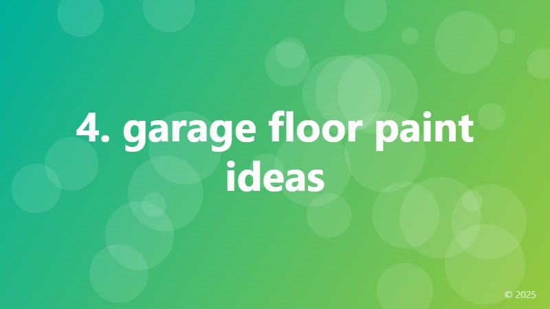 4. garage floor paint ideas