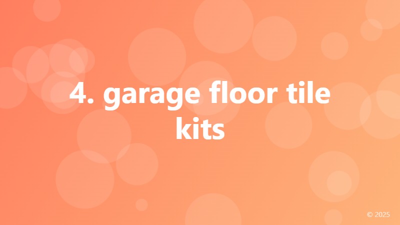 4. garage floor tile kits