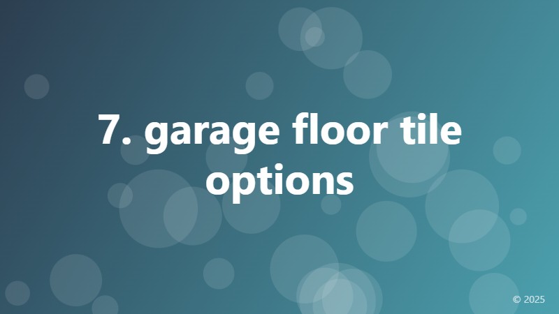 7. garage floor tile options