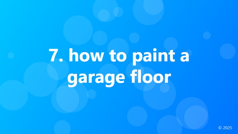 7. how to paint a garage floor