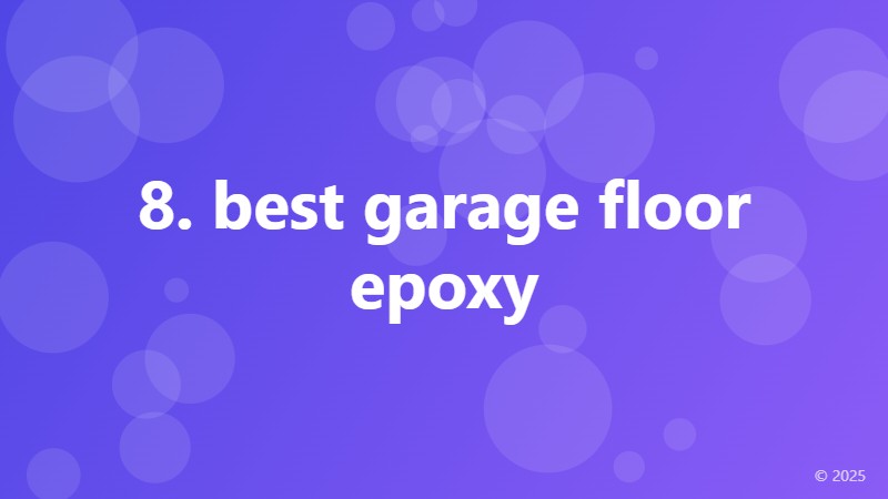 8. best garage floor epoxy