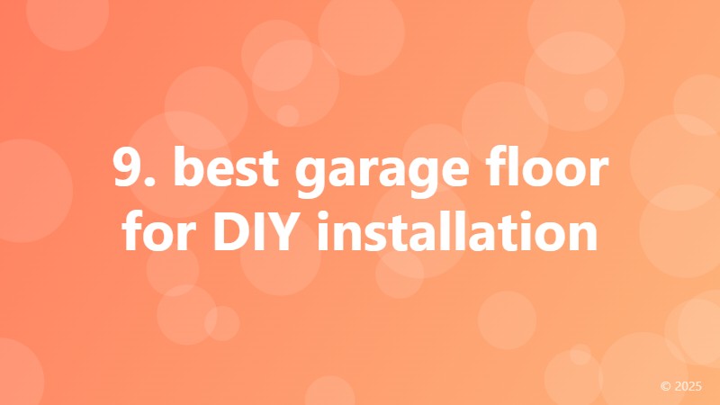 9. best garage floor for DIY installation