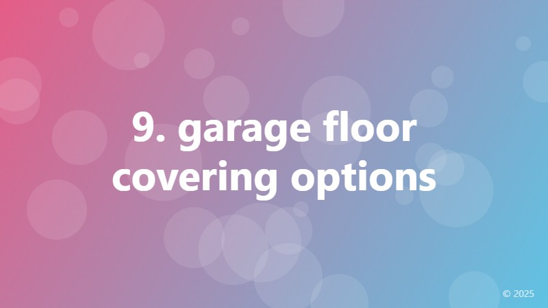 9. garage floor covering options