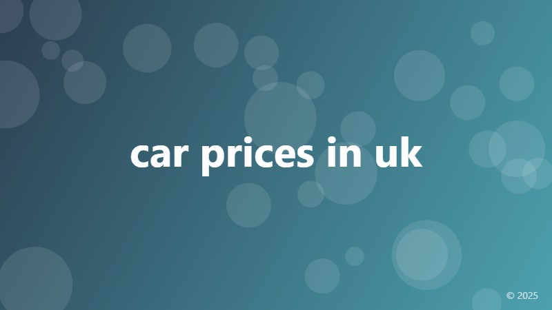 car prices in uk