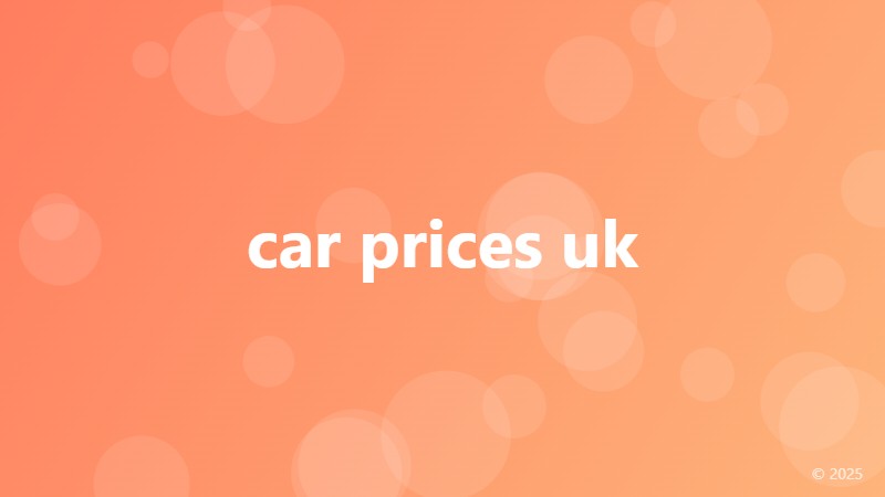 car prices uk