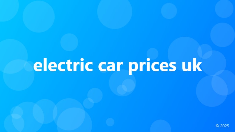 electric car prices uk