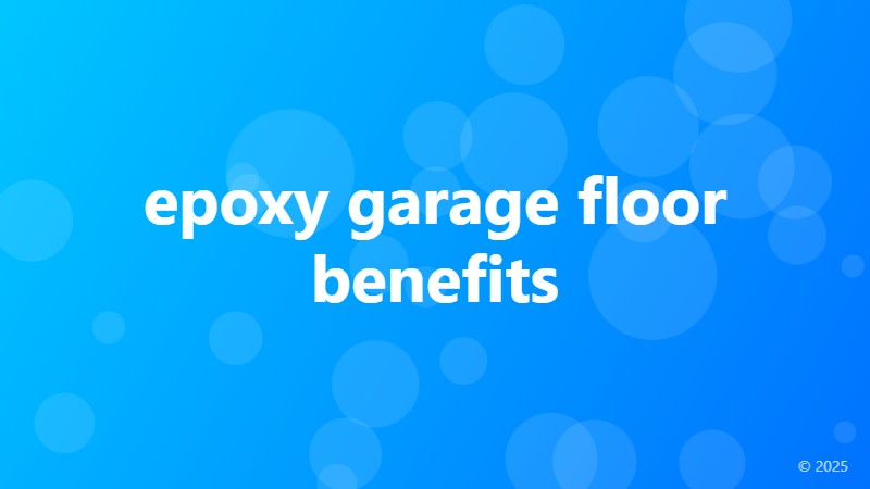 epoxy garage floor benefits