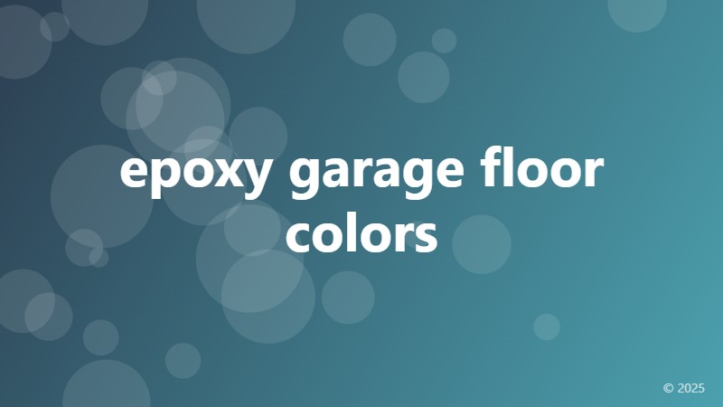 epoxy garage floor colors