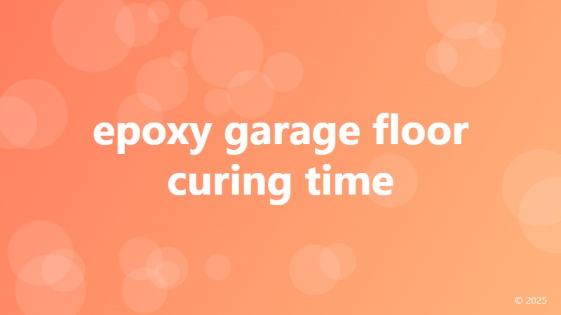 epoxy garage floor curing time