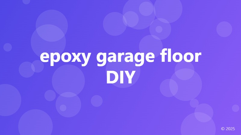 epoxy garage floor DIY