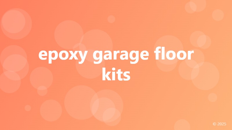epoxy garage floor kits