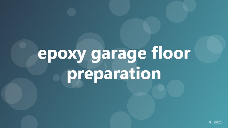 epoxy garage floor preparation
