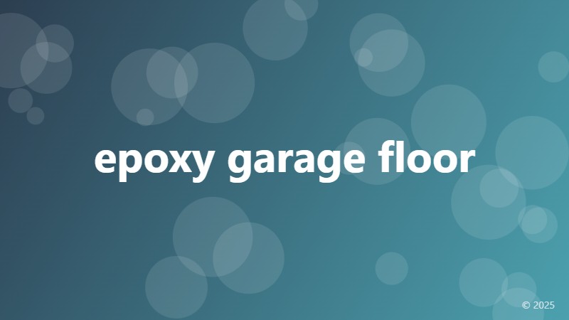 epoxy garage floor