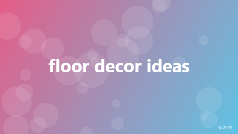 floor decor ideas