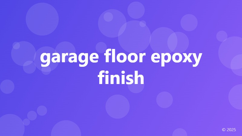 garage floor epoxy finish
