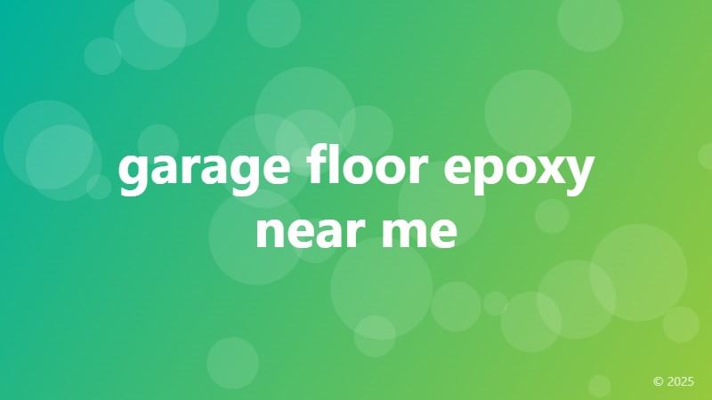 garage floor epoxy near me