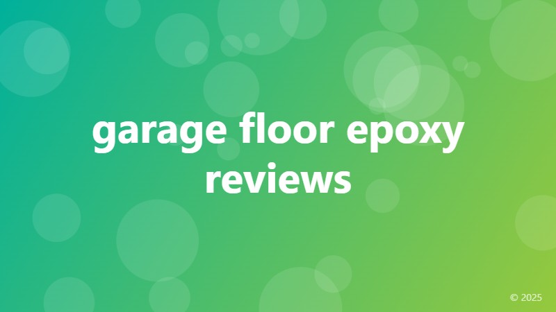 garage floor epoxy reviews