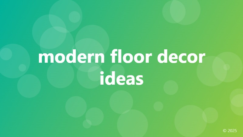 modern floor decor ideas