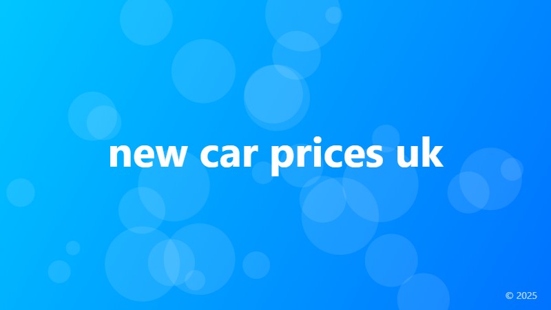 new car prices uk