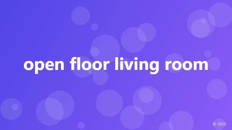 open floor living room