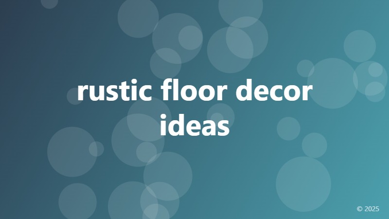 rustic floor decor ideas