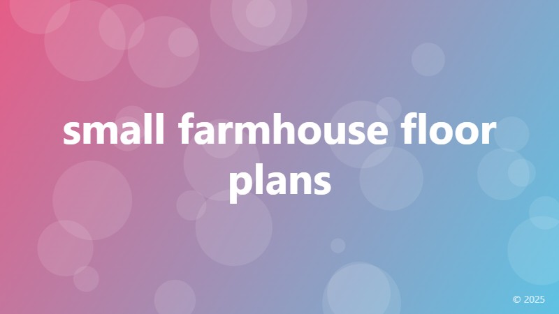 small farmhouse floor plans