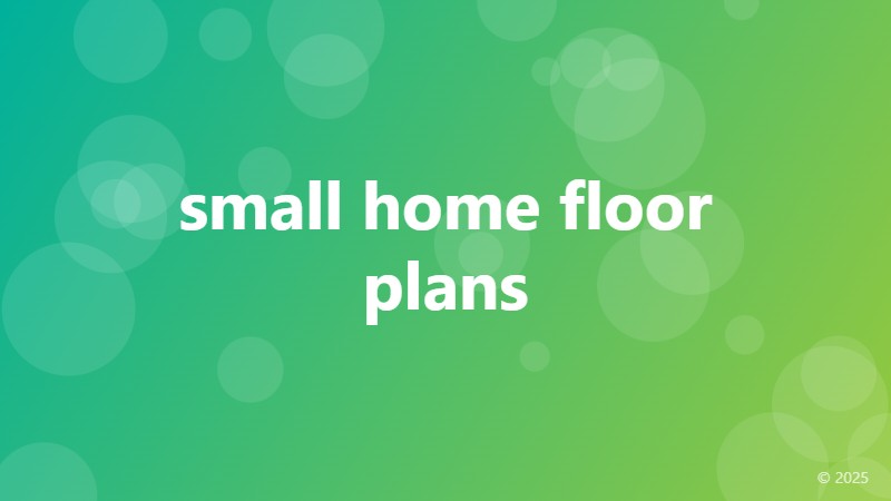 small home floor plans