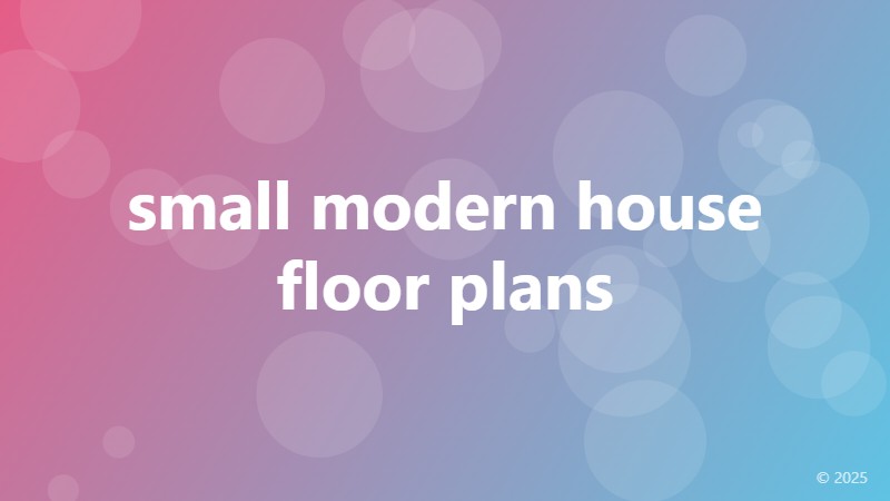 small modern house floor plans