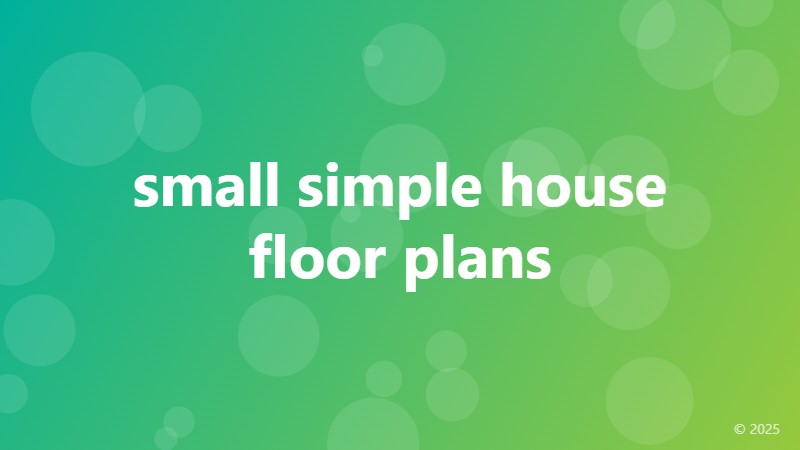 small simple house floor plans